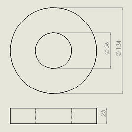 kaufen Dauerhafter Kreisferrit-Ring-Magnet hoch magnetisches 150mm x 100mm x 25mm online manufacture