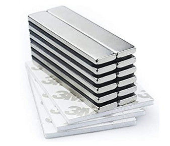 kaufen Kundenspezifische geformte Stabmagneten des Neodym-N45 60X10X3mm mit 3M Adhesive Super Strong für Glas-Festlegung online manufacture